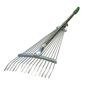 15Tine Adjustable Rake W/Telescopic Handle