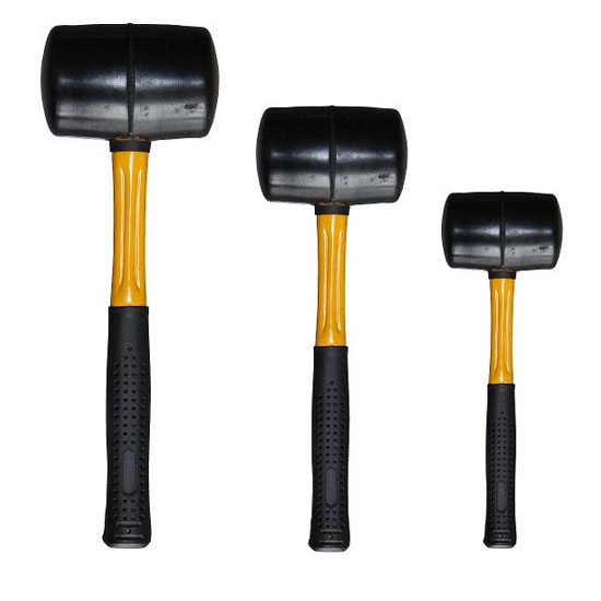 3Pcs Rubber Mallet Set