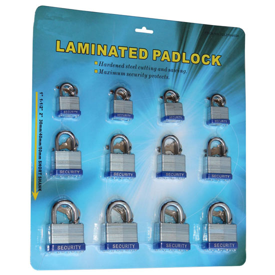 12Pcs Laminated Padlock 30mm,40mm,50mm