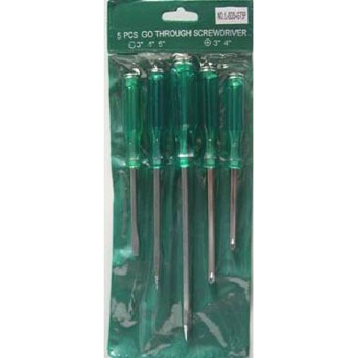 5Pcs Go Through Screwdriver Set