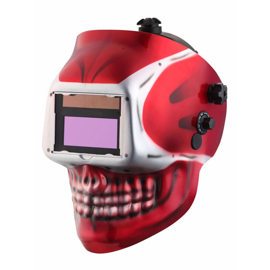 Auto-Darkening Welding Helmet(Red Skull)