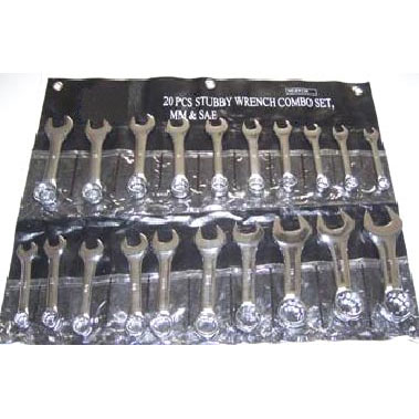 20Pcs Stubby Combination Wrench Set