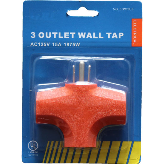 3 Outlet Wall Tap UL