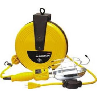 50FT Retractable Cord Reel W/Trouble Light UL