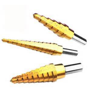 3Pcs Titanium Step Drill Bits