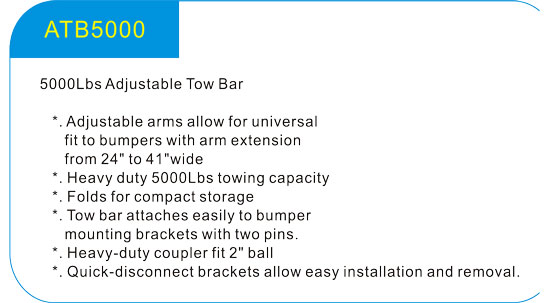  5000Lbs Adjustable Tow Bar  