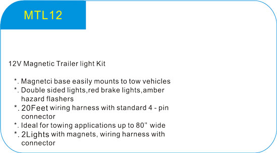  12V Magnetic Trailer Light Kit  