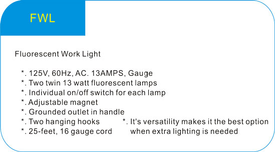  Fluorescent Work Light