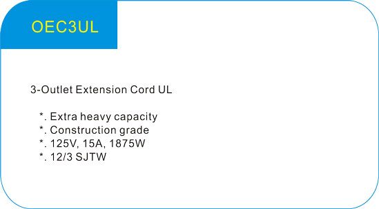  3-Outlet Extension Cord UL