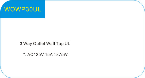3 Way Outlet Wall Tap UL