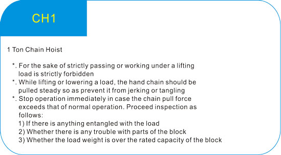  1Ton Chain Hoist