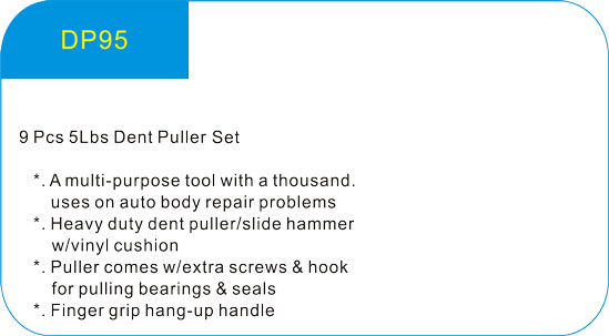 9Pcs 5Lbs Dent Puller Set