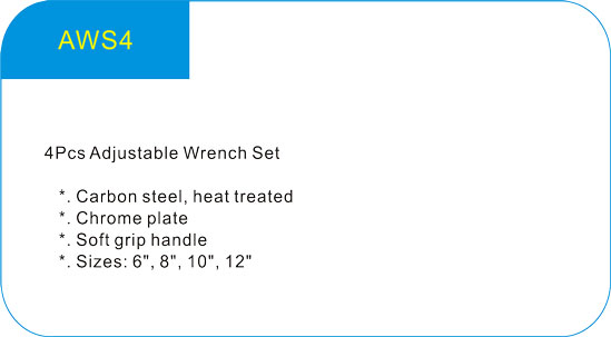  4Pcs Adjustbale Wrench Set 